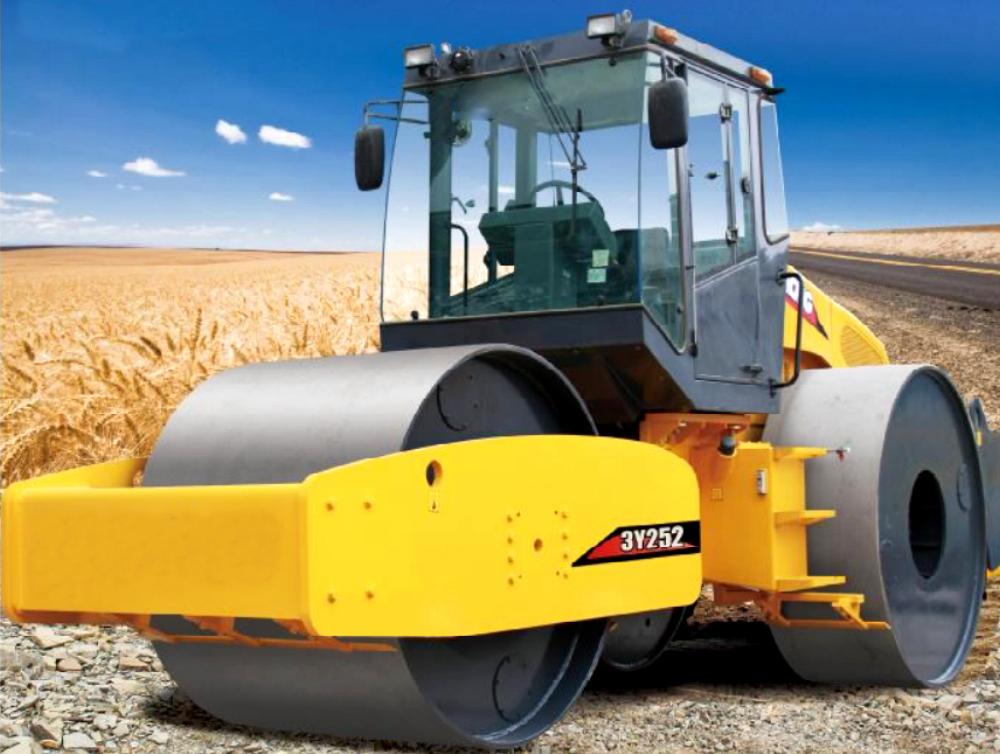 Double drum road roller