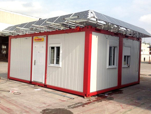 Flat pack container house + solar FC09