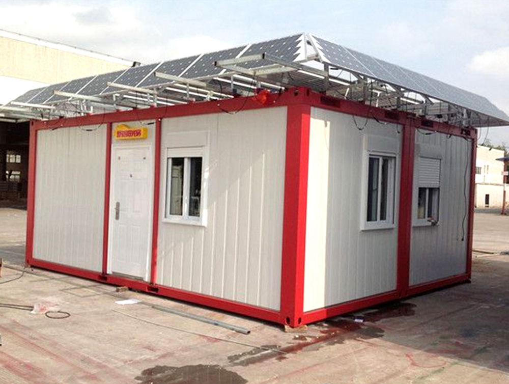 Flat pack container house + solar FC09