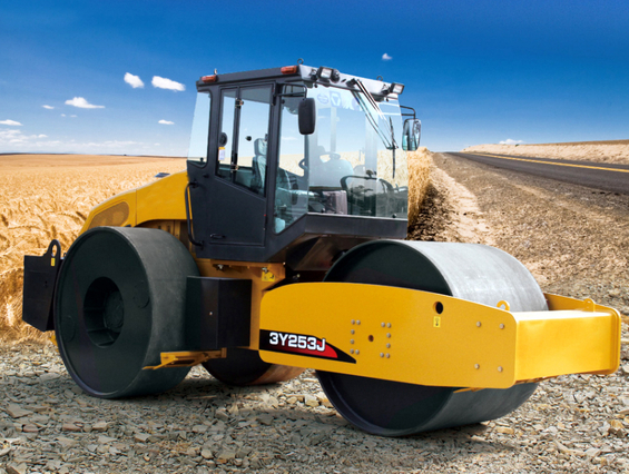 Double drum road roller