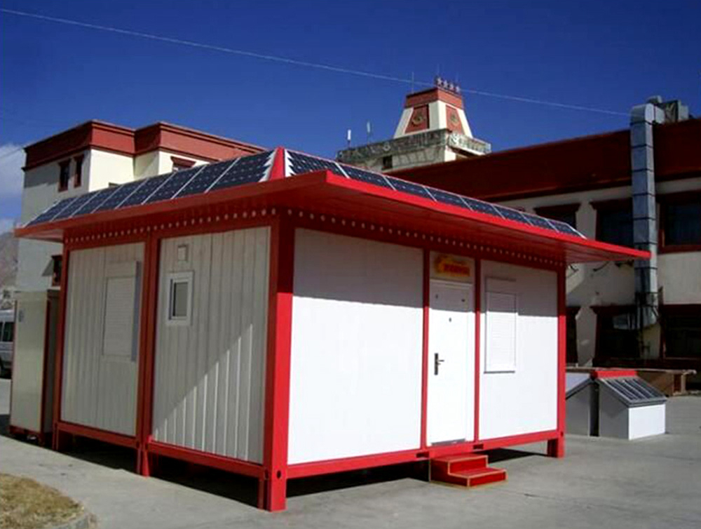 Flat pack container house + solar FC09
