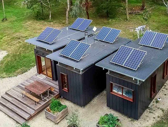 Flat pack container house + solar FC08