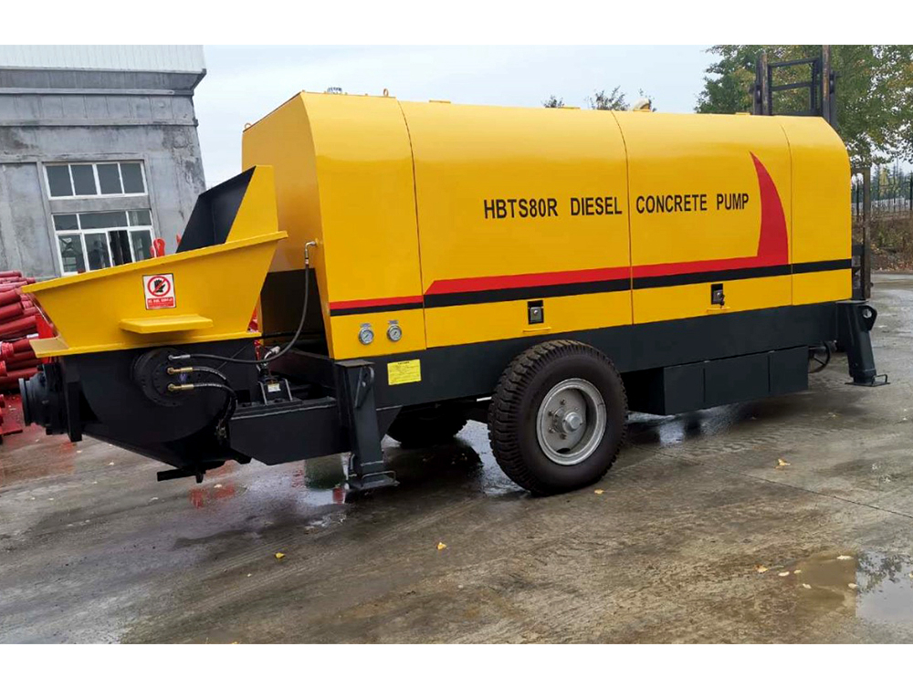 Trailer concrete pump