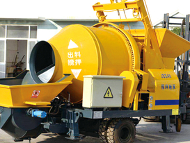 Concrete mixing pump