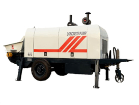Trailer concrete pump