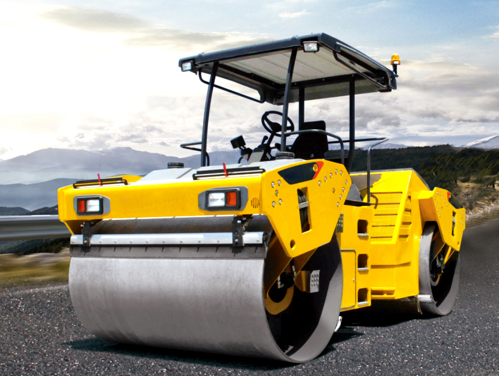 Double drum road roller